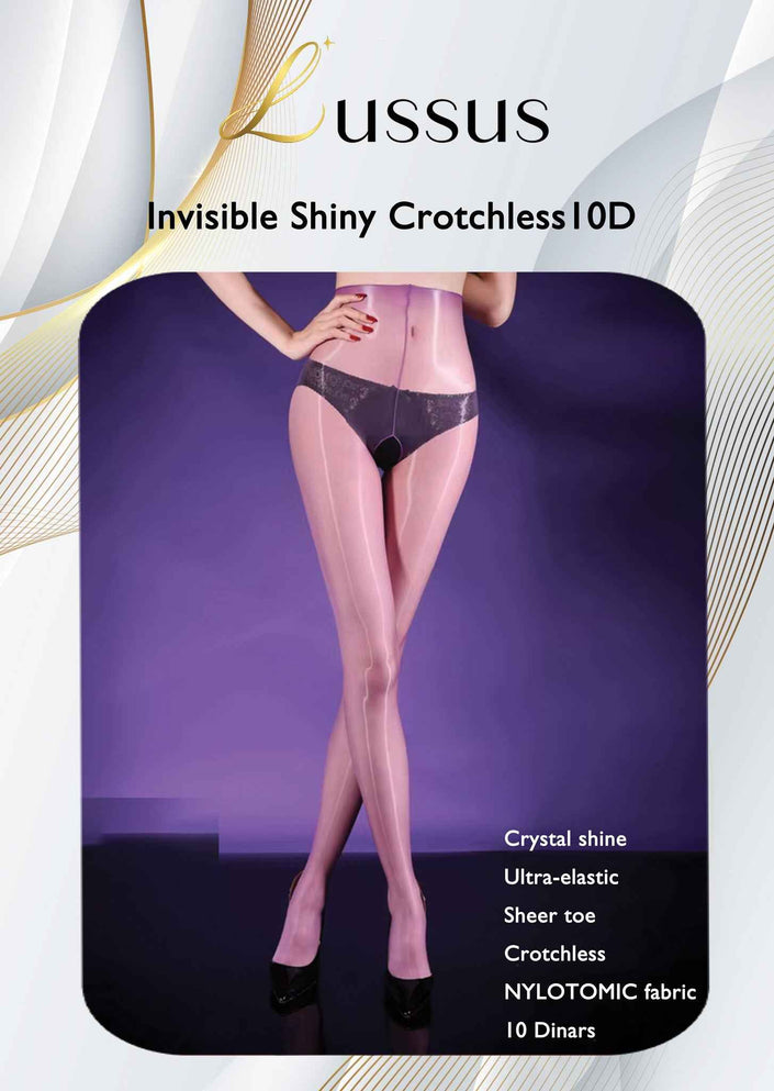 TIGHTS Invisible Shiny Crotchless 10 Deniers