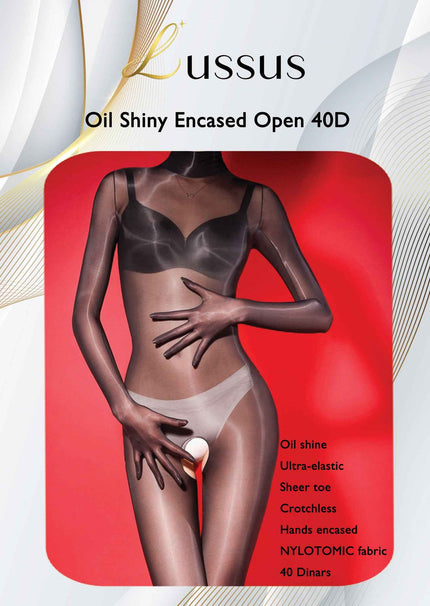 CATSUIT Encased Oil Glossy Open 40 Deniers